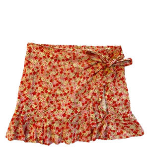 Joe B Floral Skirt with Ruffle hem​​​​​​​